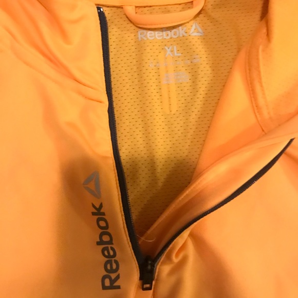 Reebok running 1/4 zip neon orange runner - Picture 2 of 4